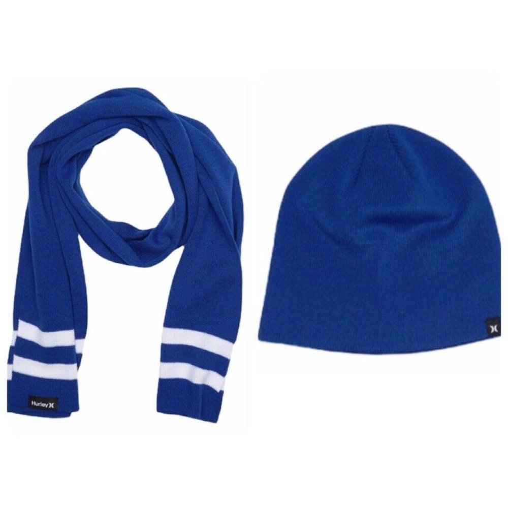 Hurley Men's Winter Hat Set - Beanie and Scarf SALE